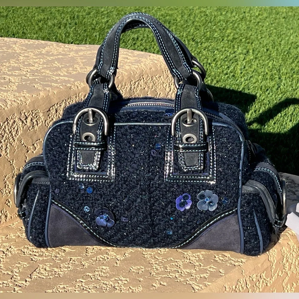 Coach blue tweed